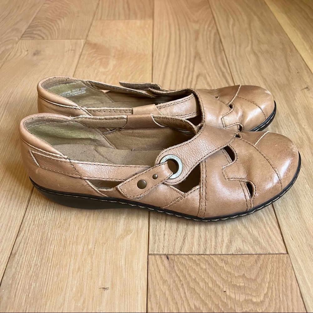 Clarks Slip-on Tan Shoes